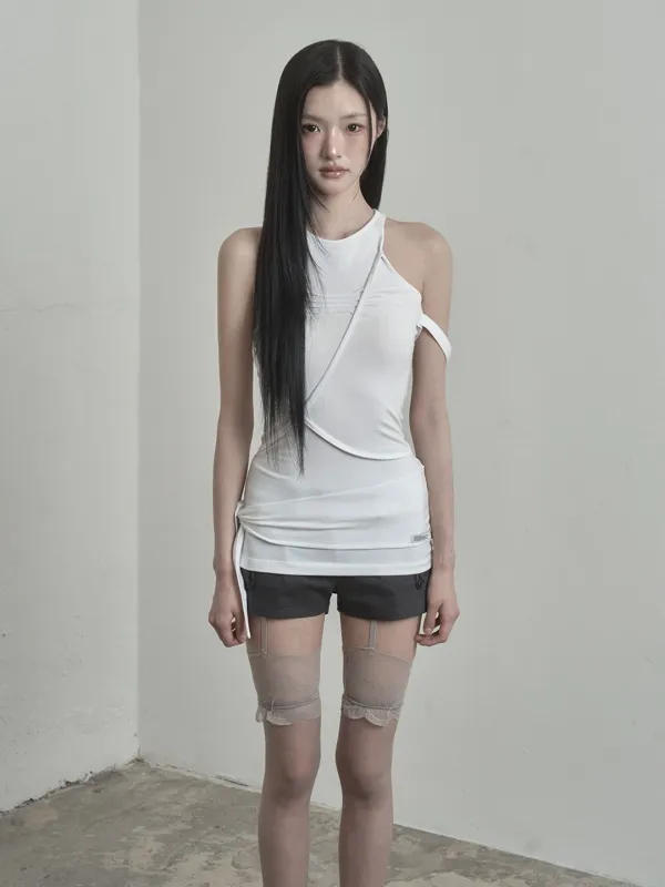 Contour Cross Strap Top (white)