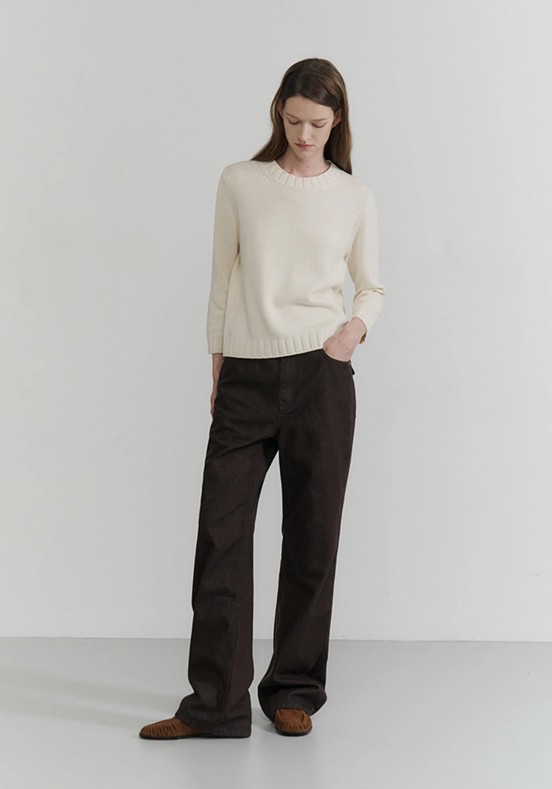 이브세이지 Straight pocket denim (Brown) 상품 이미지 2