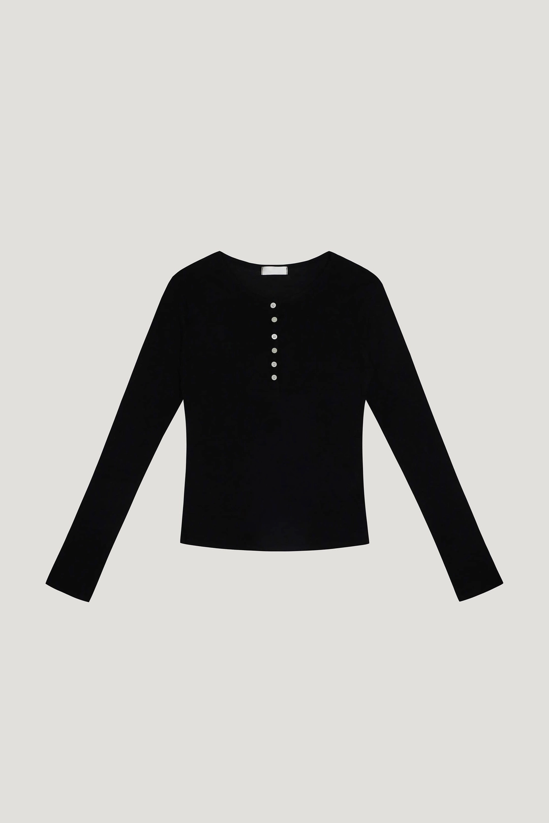 리브어리 Tencel Button Tee (black) 상품 이미지 1