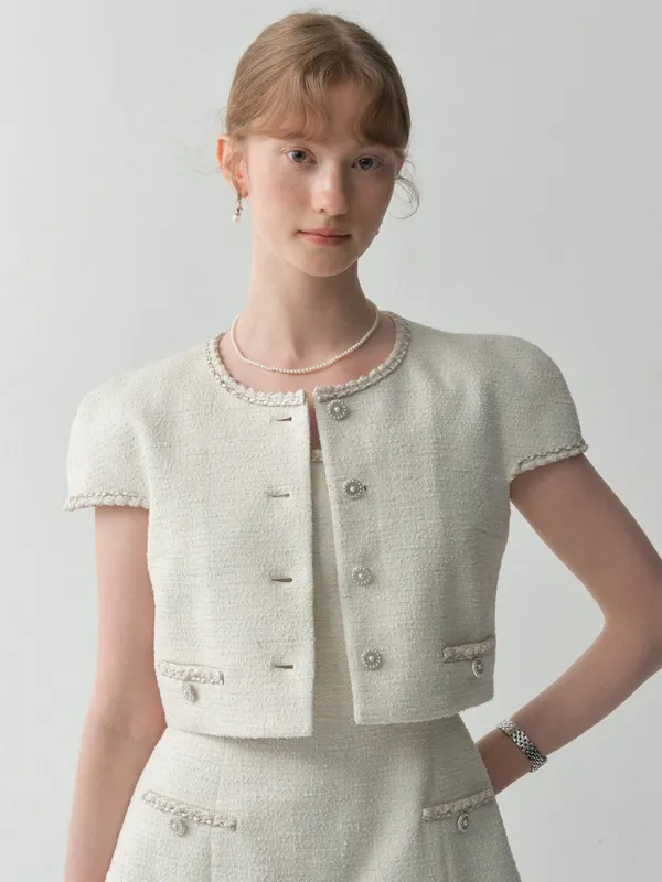 Iconic Trimming Tweed Jacket(3Color)