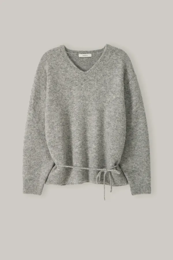 Woolly v-neck sweater (Gray)