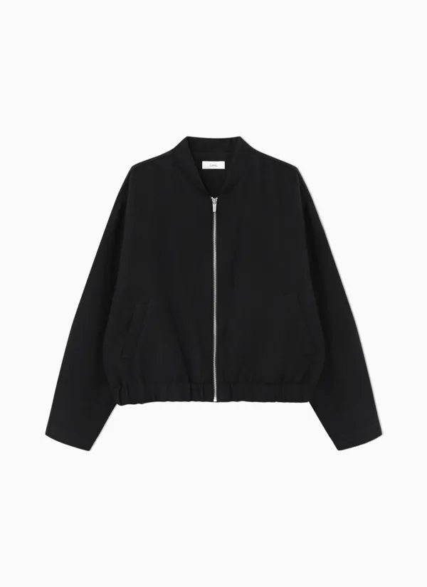 Carson Angora Blouson (Black)