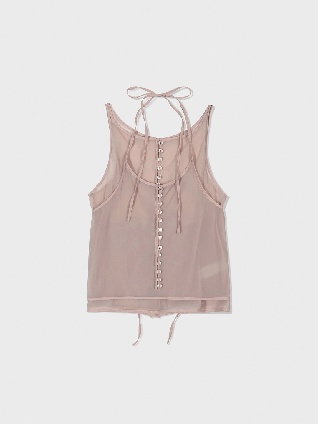 로우클래식 See-Through Button Loop Top_Pink 상품 이미지 1