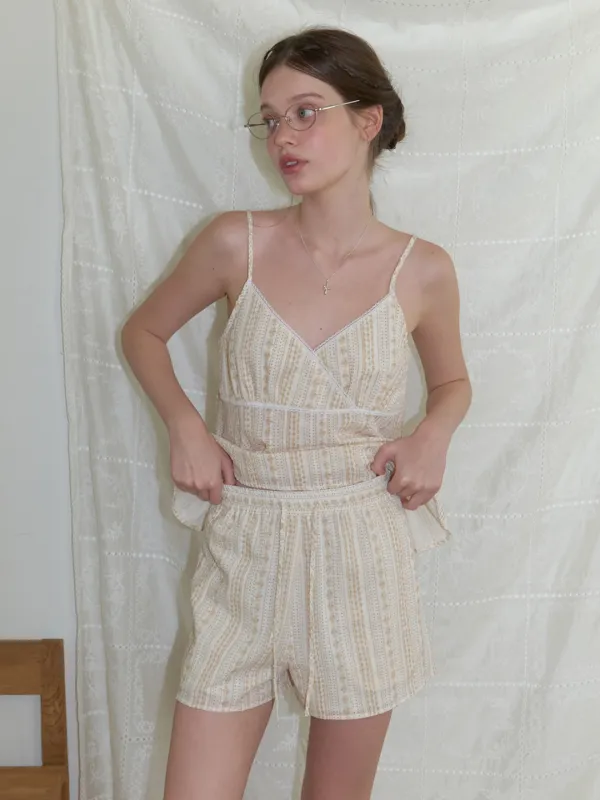 Liv-2 banding shorts (beige)