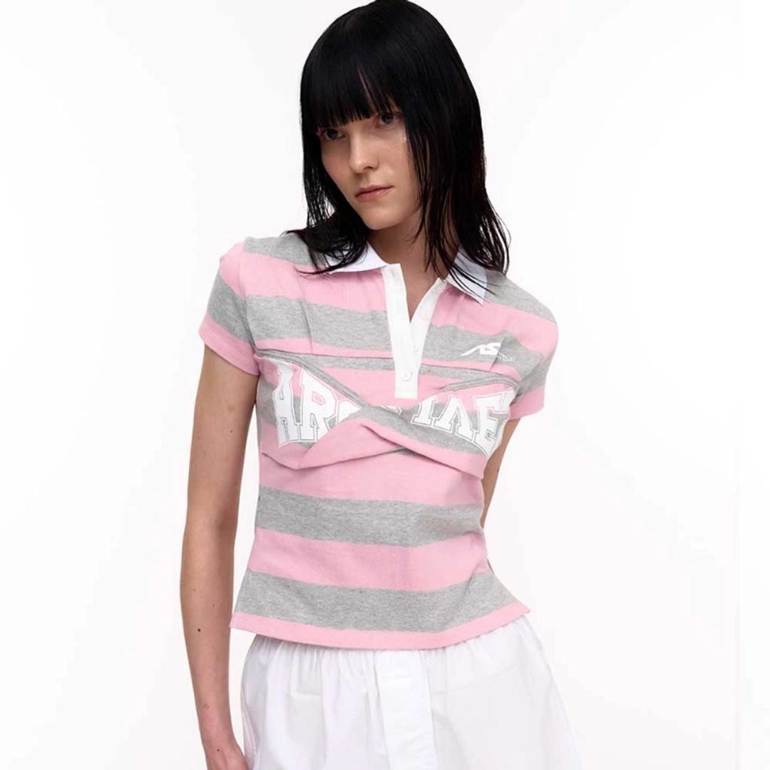 2000아카이브 ITALIA POLO (PINK+GREY) 상품 이미지 2