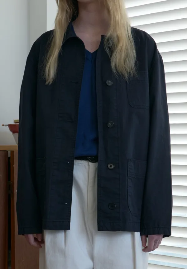 French cotton work jacket (navy)