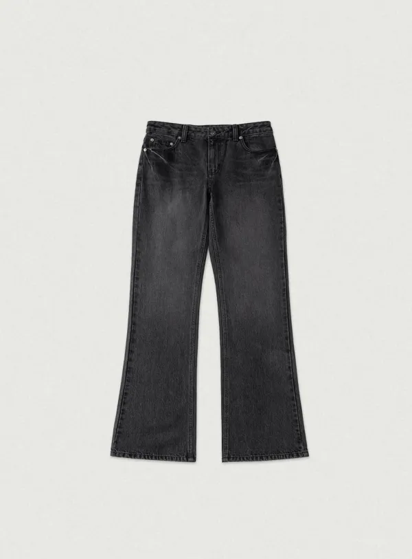 Rune Boots Cut Denim Pants_Black
