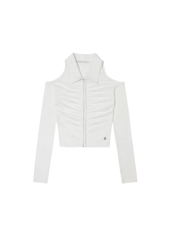SHOULDER HOLE COLLAR T, IVORY