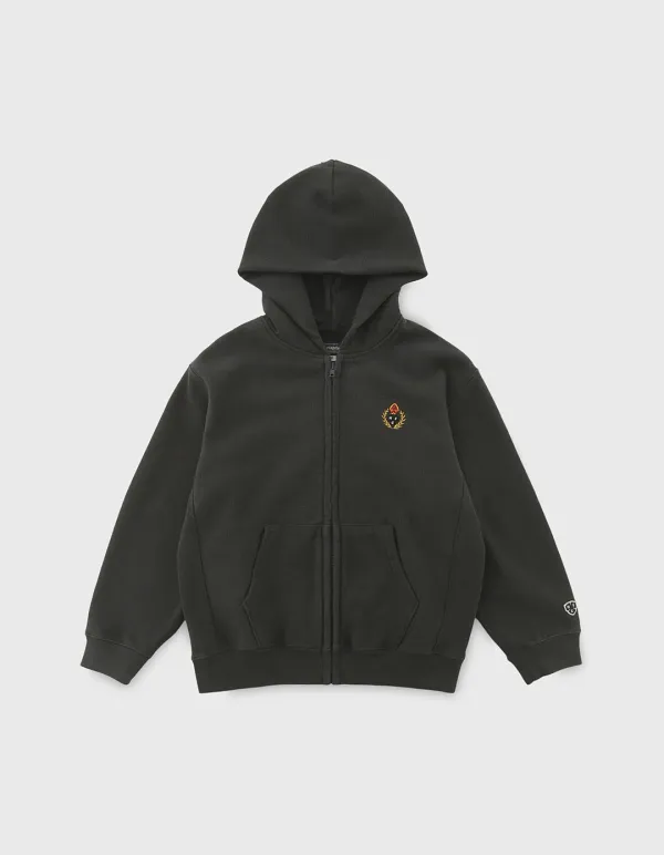 CHILDREN WASHED 221 ZIP-UP HOODIE / Black