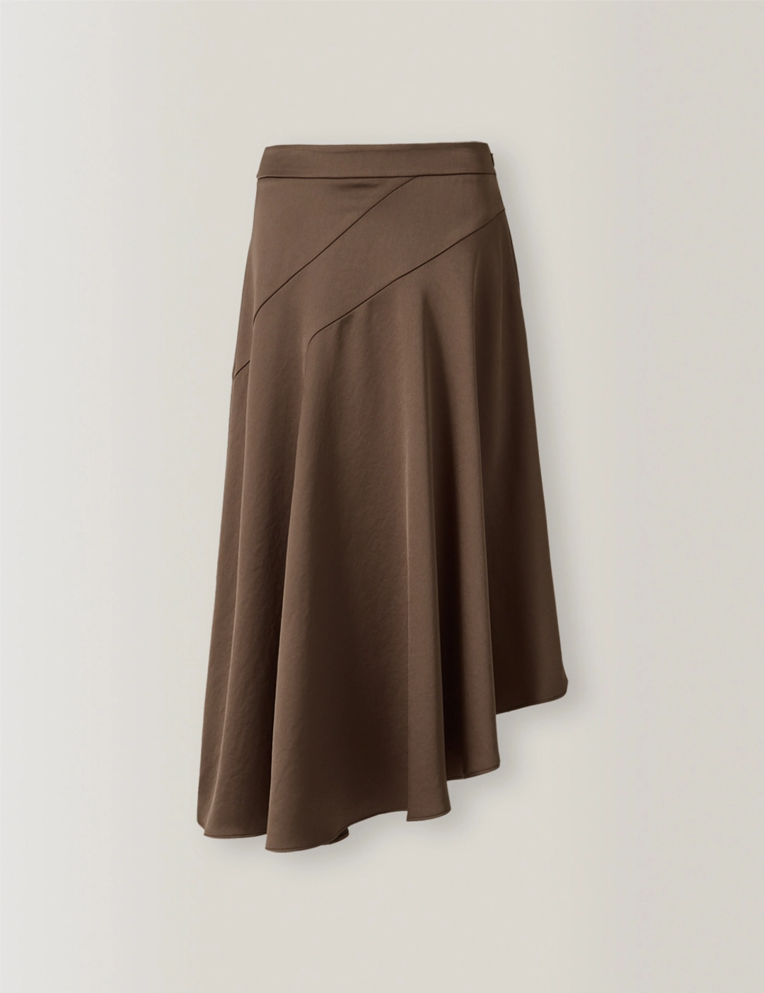 노미나떼 Satin Flow Skirt (Brown) 상품 이미지 1