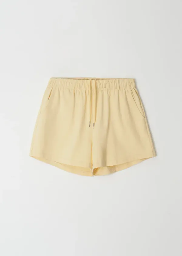 [40%] soft pocketed shorts-yellow