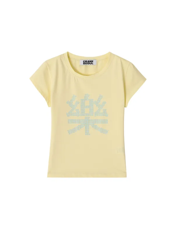 ROCK PIXEL SLIM TOP_YELLOW