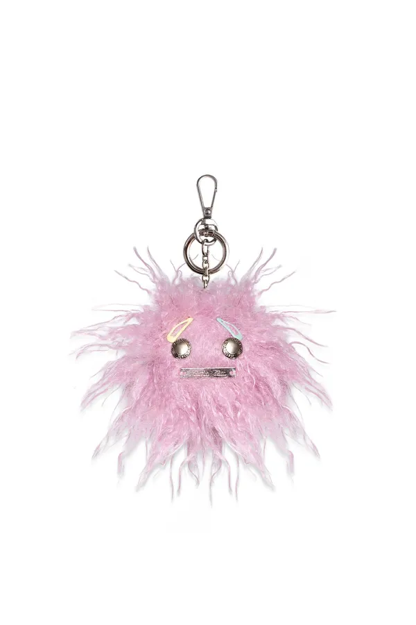 ODDBALL FUR KEYRING IN PINK