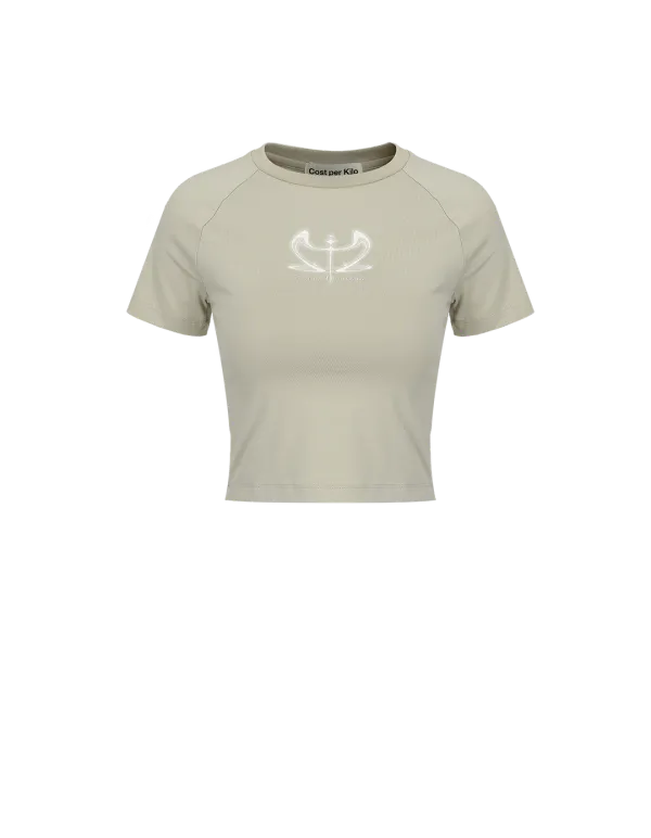 CROPPED T-SHIRT_LIGHT BEIGE