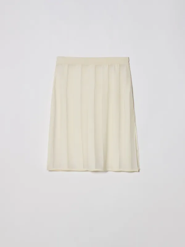 STRIPE KNIT SKIRT [IVORY]