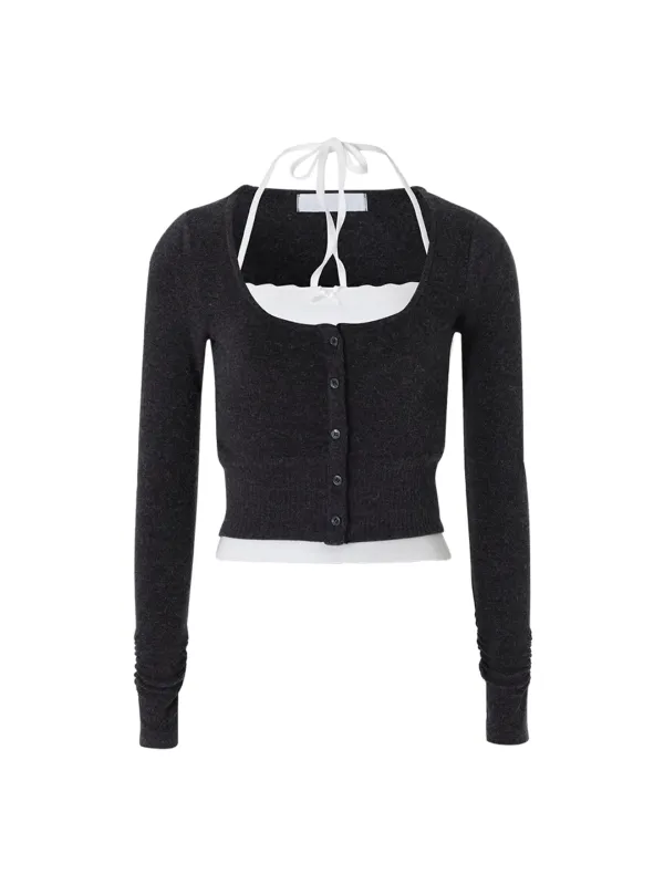 [다현 착용]Luna cardigan set (Charcoal)