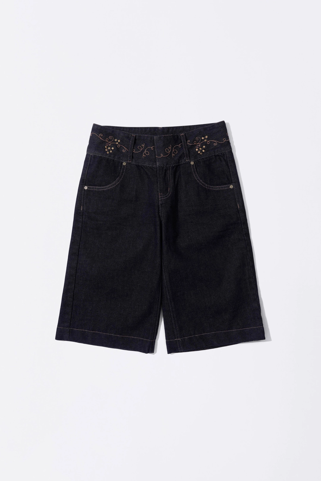 스컬프터 Vine Half Denim Pants Indigo 상품 이미지 1