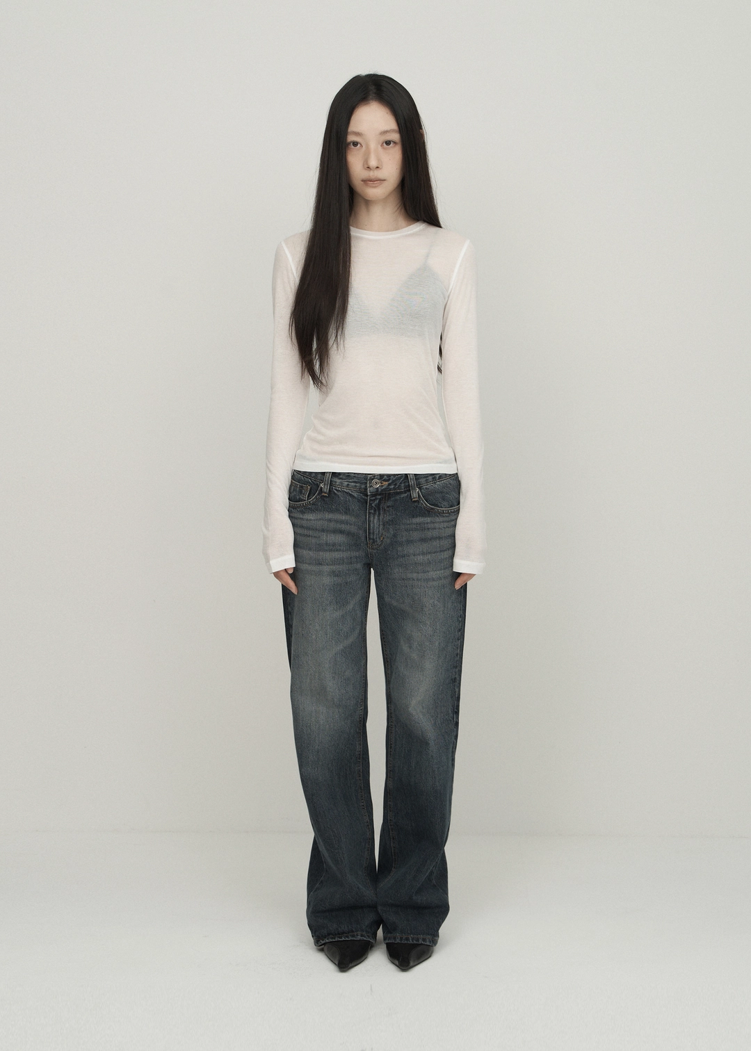 보헤미안서울 BASIC TENCEL ROUND T, IVORY 상품 이미지 2