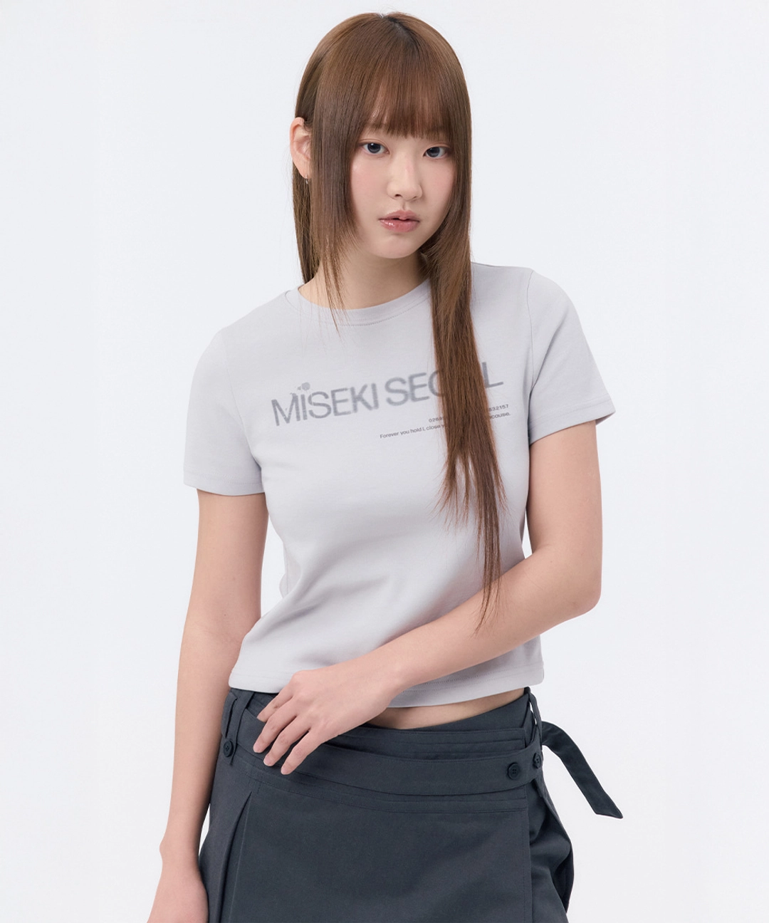 미세키서울 [Exclusive] Logo short sleeves LIGHT GREY 상품 이미지 2