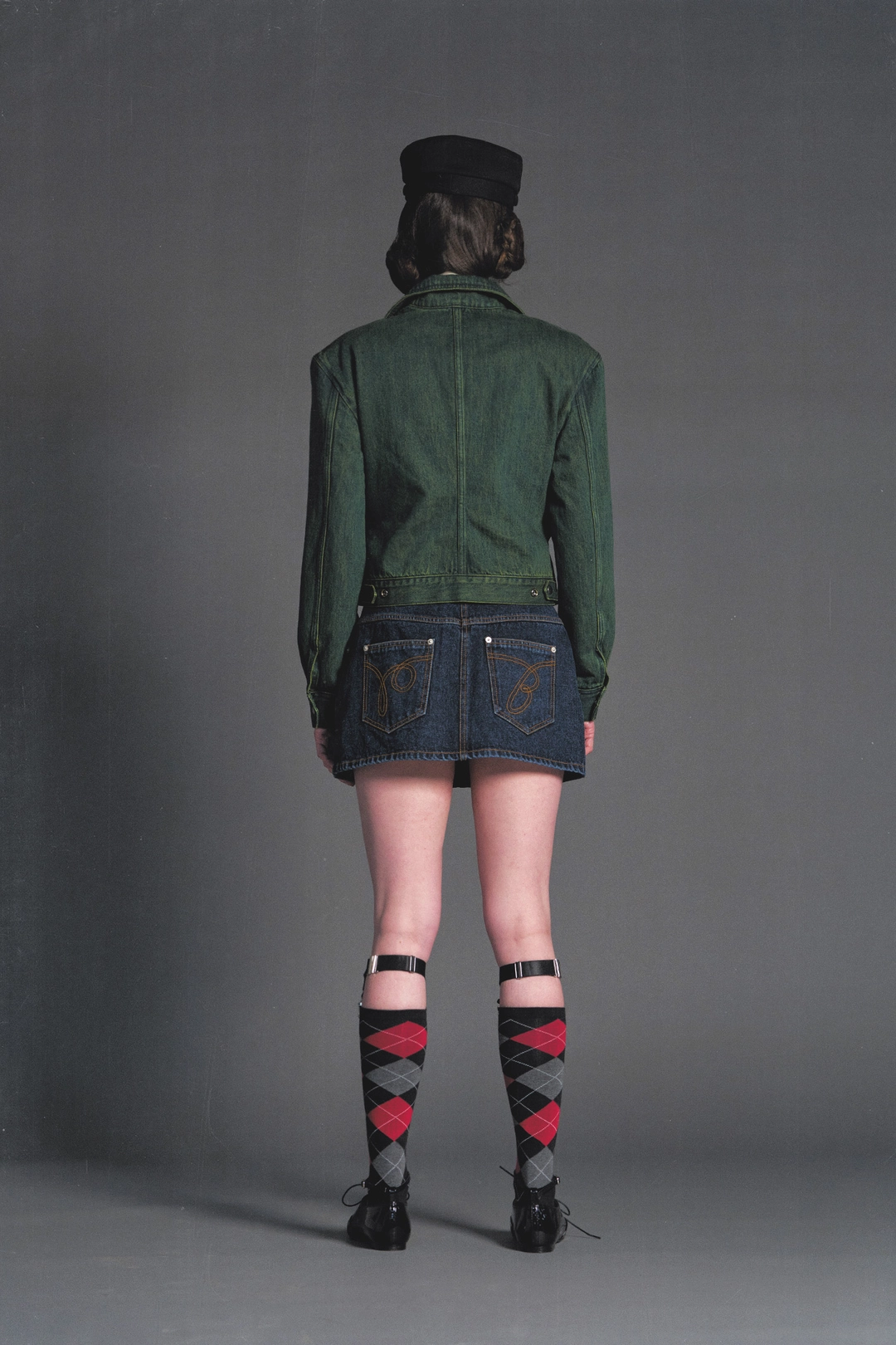푸쉬버튼 PF26 DARK BLUE DENIM MINI SKIRT 상품 이미지 3