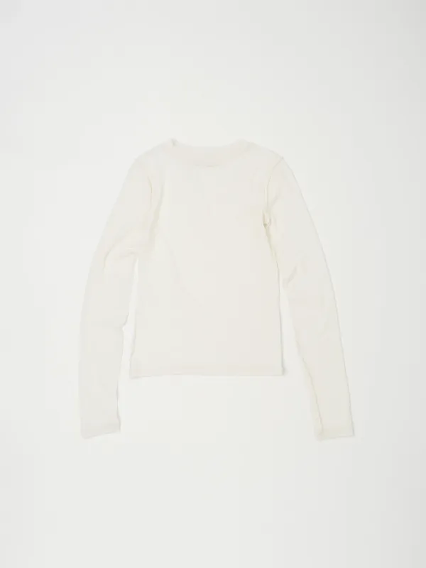 INSIDE OUT LONG SLEEVE TOP IN IVORY