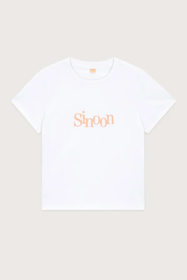 Sinoon Signature Logo T-Shirts (White/Apricot)