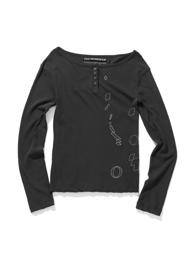 Stitch Henley Tee, Collapse (2nd Restock)