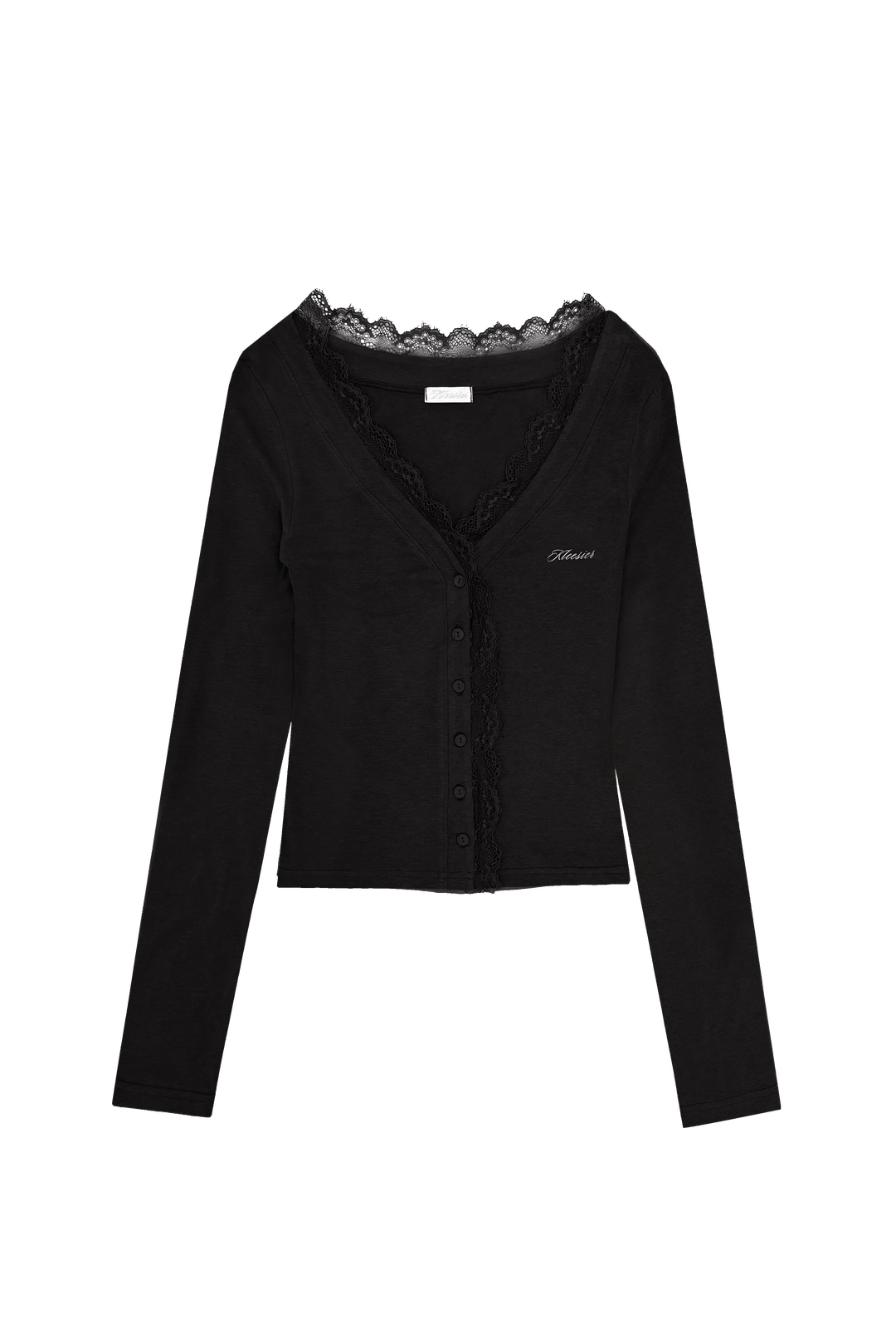클리시어 Cream donuts sheer cardigan, Black 상품 이미지 1