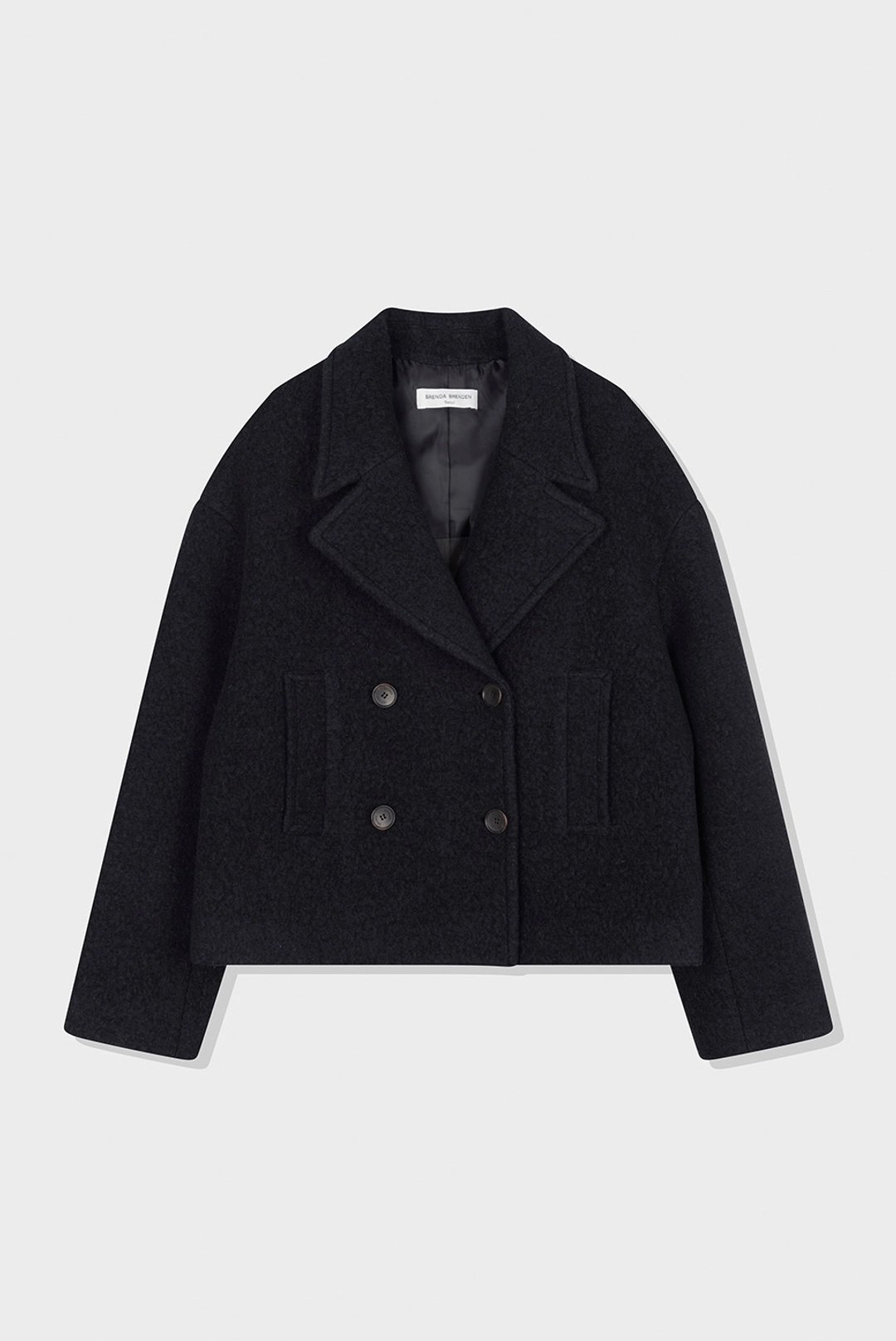 브렌다 브렌든 becky short double coat - navy 상품 이미지 1