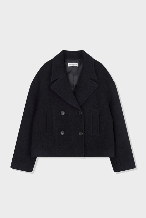 becky short double coat - navy
