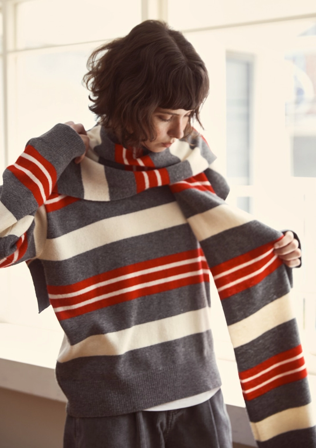 오픈도어 Loop Stripe Pullover Red 상품 이미지 2