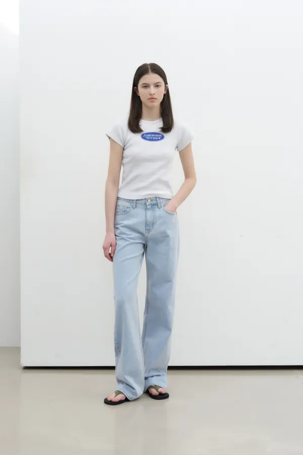 [김가을 PICK] Cole Wide Denim Pants - Light Blue