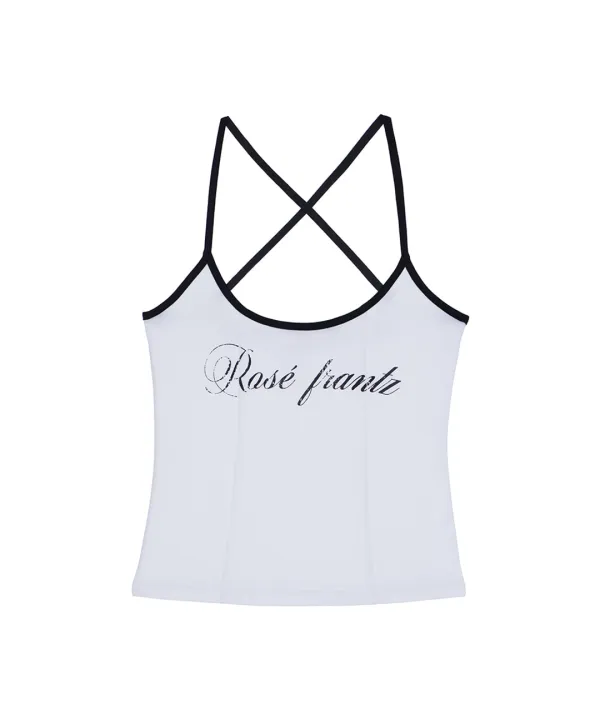 Vintage Lettering Sleeveless [White]