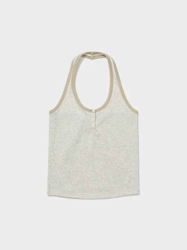 Lc Soft Halterneck Sleeveless_Oatmeal