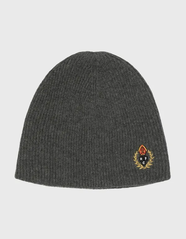 CREST WOOL BEANIE / M.Charcoal