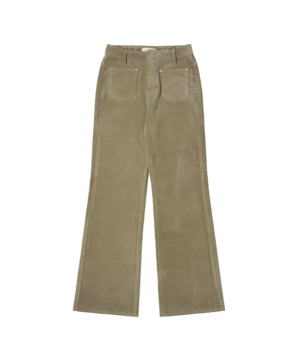 P3218 프론트 포켓 플레어 팬츠_Khaki beige