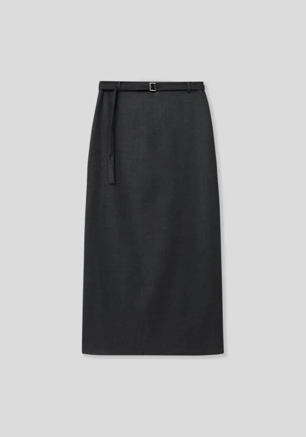 Classic Wool Belt Skirt