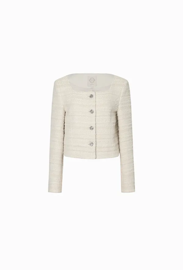 [WHITE LABEL] Celia Tweed Jacket (Cream)