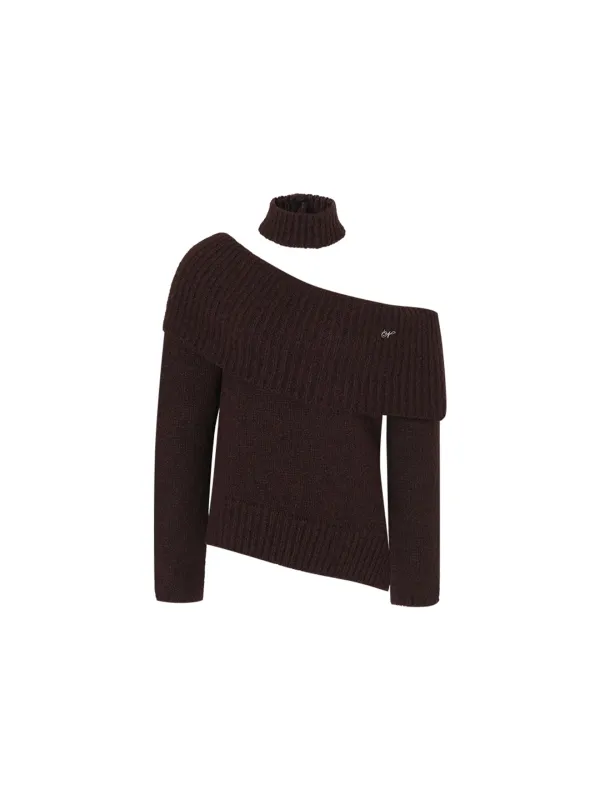 [장원영 착용]Muffler symbol knit set (Brown)