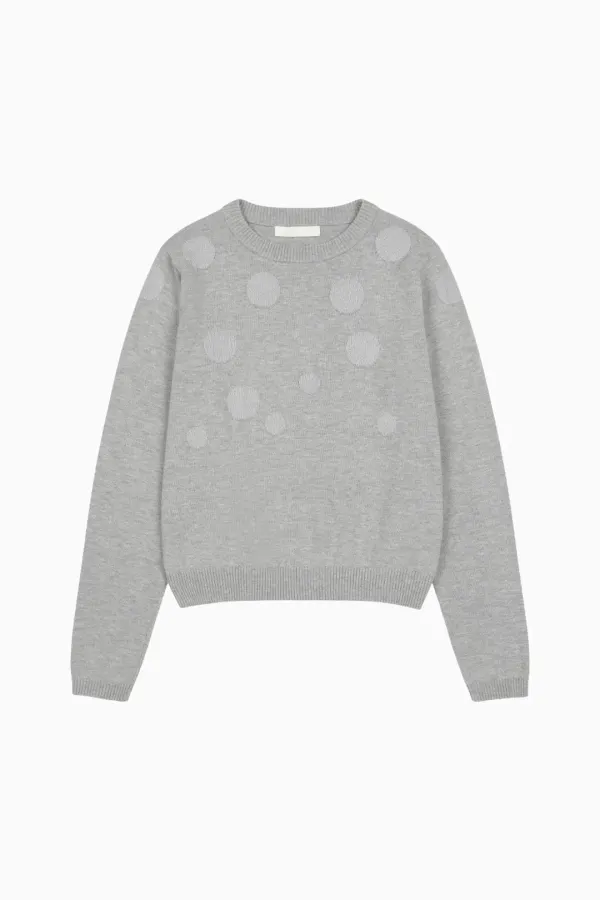 DOT GLITTER KNIT, GRAY
