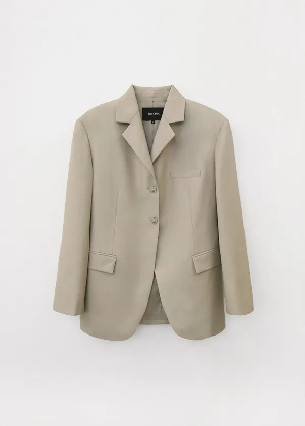 The CHIX - 26FW 빌리 오버핏 자켓 - Oat Beige