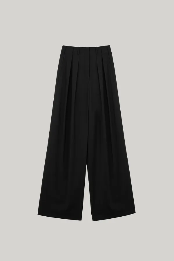 Bolin Pleated Wool Pants