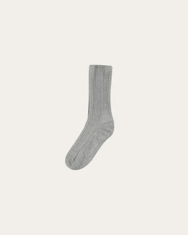 Basic Ribbed Socks - Gray