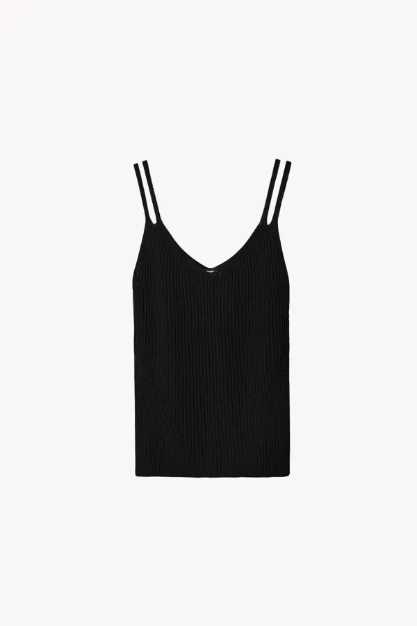 Sable Strap Sleeveless Knit (Black)
