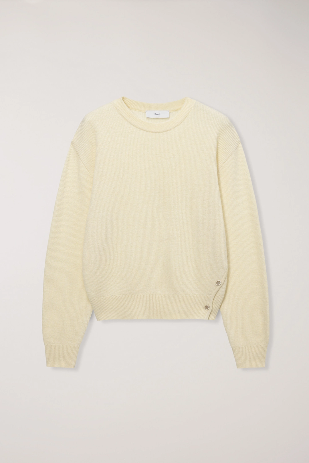 던스트 UNISEX BUTTONED CREWNECK SWEATER BUTTER_UDSW6A107Y1 상품 이미지 1