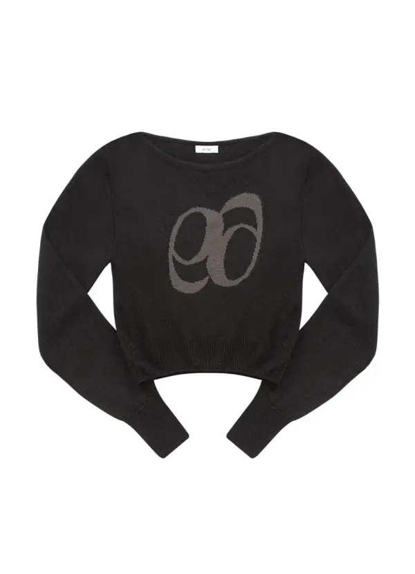 BOAT NECK KNIT / BLACK
