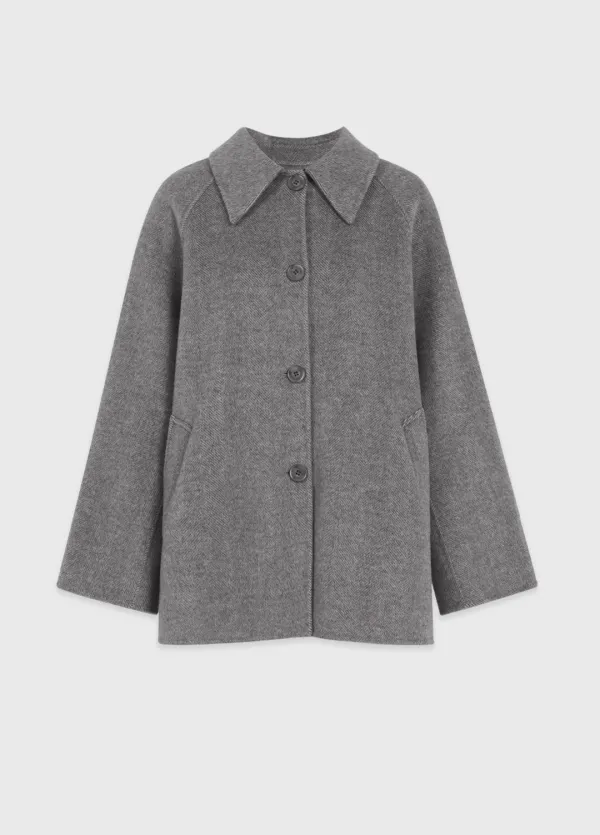  [44-120]  Levi Handmade Wool Half Coat  레비 핸드메이드 울 하프 코트 (겨울-핸드메이드-격식룩-하객룩-출근룩-데이트룩-하프코트-울-절개-고급-자체제작-체형커버) 