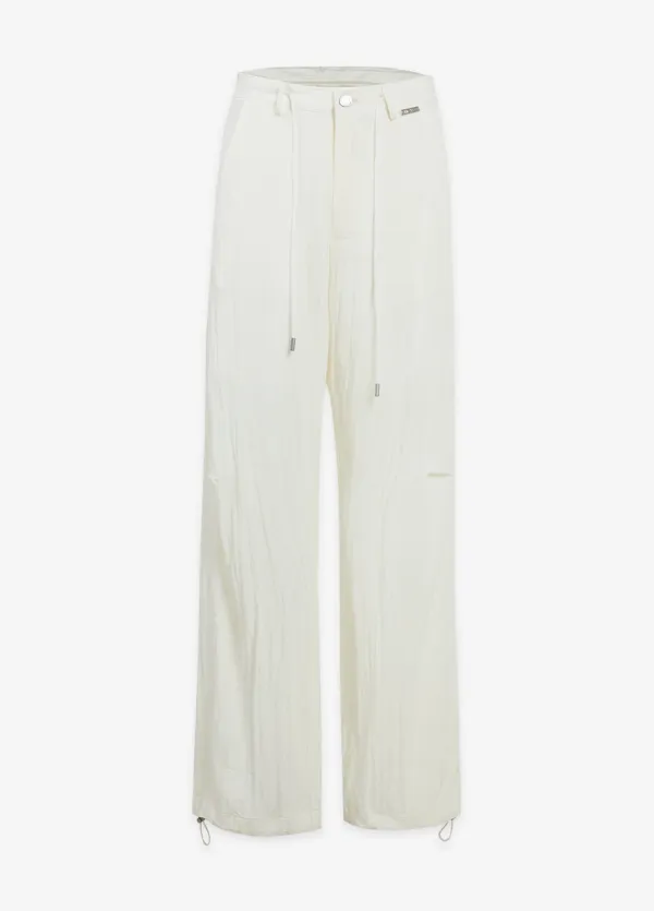  [25-36]  Chrissy Cotton-Nylon Wide Pants  크리시 코튼-나일론 와이드 팬츠 (여름-빈티지룩-캐주얼룩-와이드팬츠-썸머팬츠-와이드팬츠-캐주얼-허리스트링-빅사이즈-자체제작) 