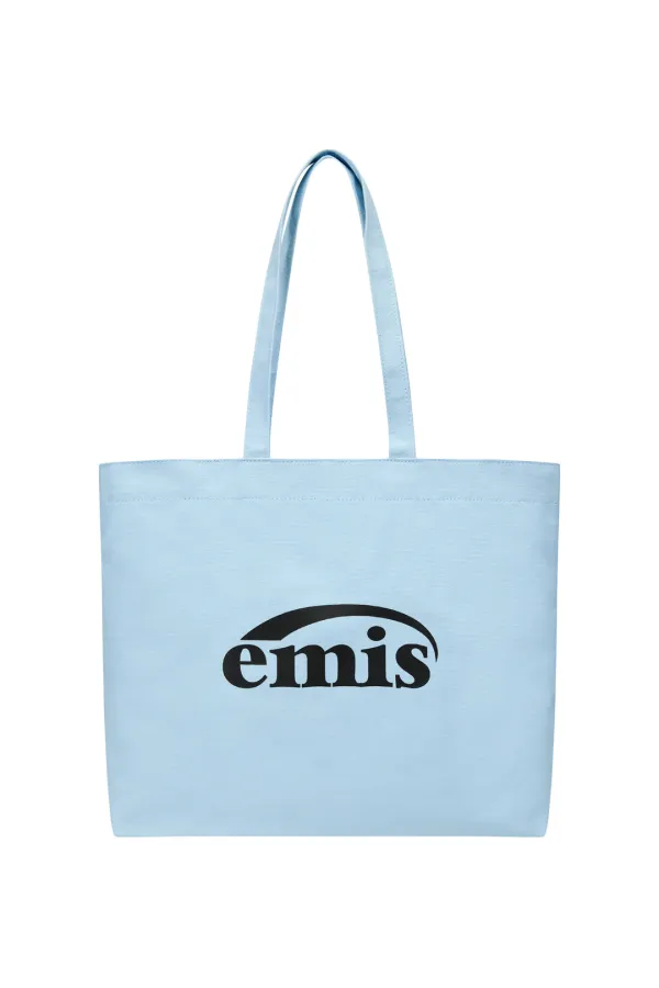 LOGO OXFORD SHOULDER BAG-PASTEL BLUE