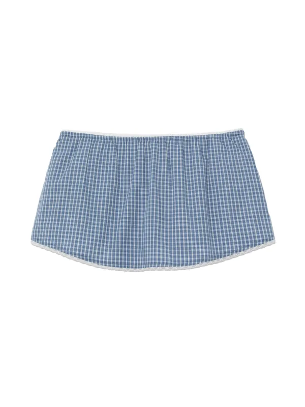 G CLASSIC LACE-UP MINI SKIRT (BLUE)